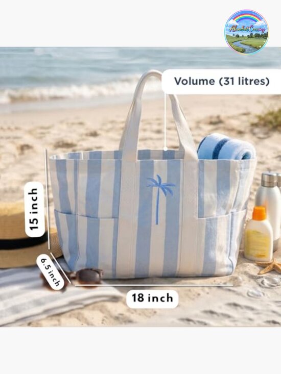 18 inch travel tote bag with zipper Luna Tote- Natural Stripe The Camino Zip Carryall Tote Bag keeps your essentials organized and secure Duffle Bags 18 inch Travel